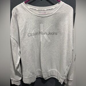 Calvin Klein Jeans White Fleece Top